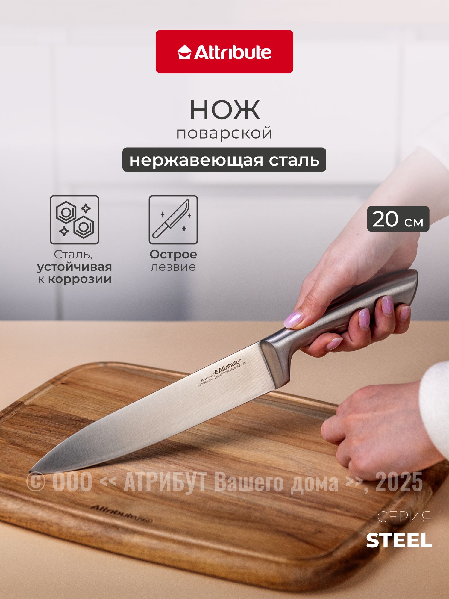 НожповарскойSTEEL20см