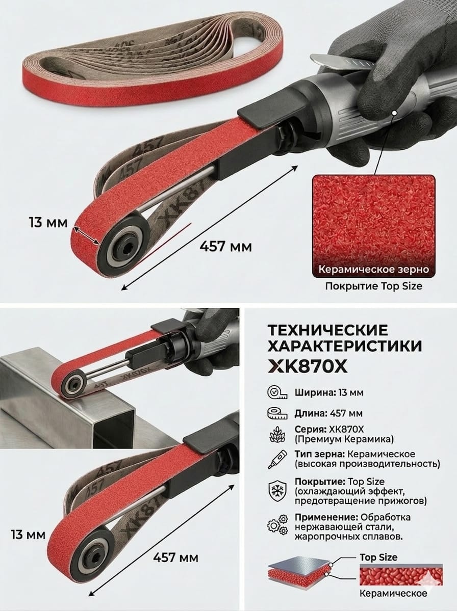 ЛенташлифовальнаяVSMXK870X13x457P8010шт
