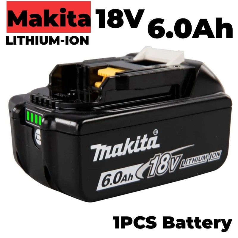 Аккумулятор18В6.0AhдляMakitaэлектроинструмента/BL1815,BL1820,BL1830,BL1840,BL1850,BL1860+Зарядноеустройство