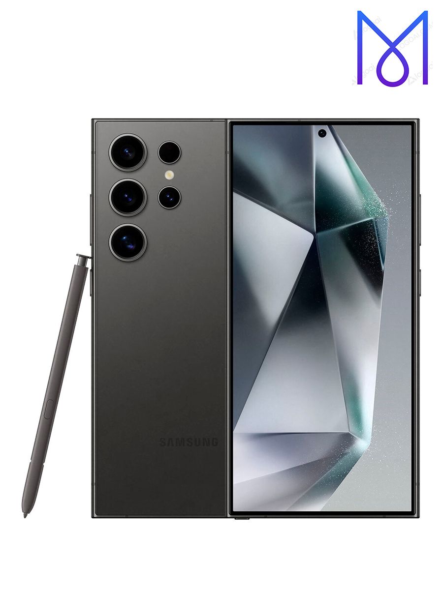 SamsungСмартфонGalaxyS24Ultra,двойнаяSIM-карта,SM-S928B/DS,6,8"EU12/256ГБ,черныйматовый