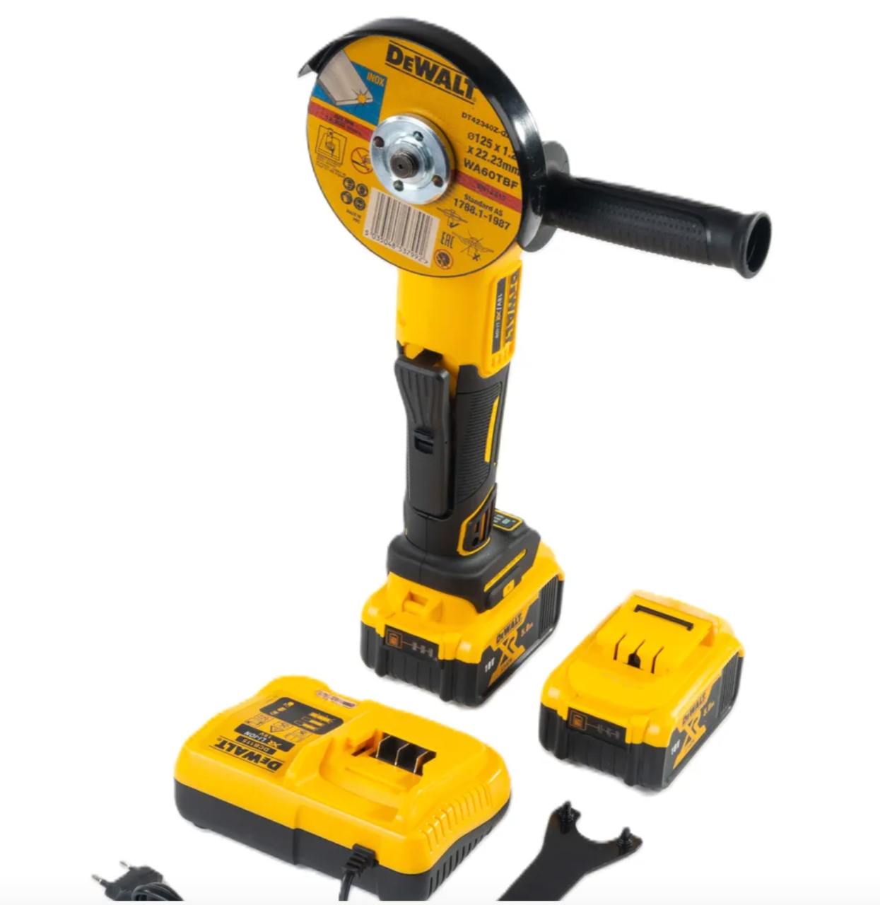ШлифовальнаямашинаугловаяУШМаккумуляторнаяDeWalt18Vвкейсе
