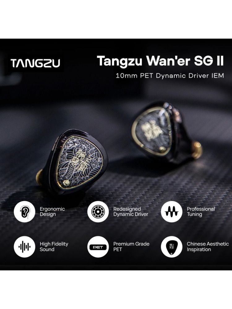 TangZuНаушникипроводныеTANGZUWanerSGII,4.4мм,черныйматовый